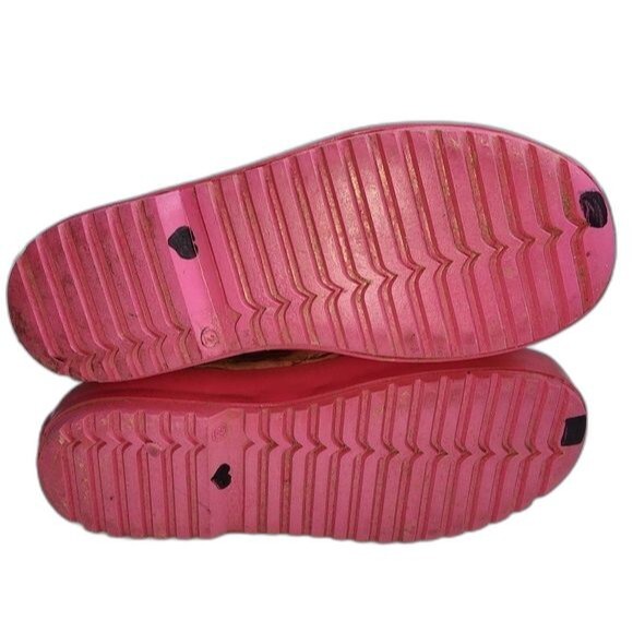 Hunter for Target Pink Abstract Print Tall Rubber Boots Girls Size 2 - Picture 6 of 8